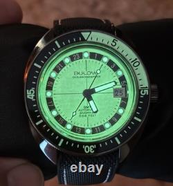 Bulova Oceanographer Snorkel GMT Devil Diver (98B407) 200 Meters Amazing Lume