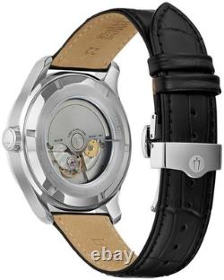 Bulova Wilton GMT 96B385 43mm Automatic Dual Time Blue Dial Watch Brand New B&P
