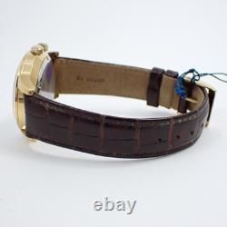 Burberry World Time Gmt Quartz Men'S Watch Silver Dial Genuine Leather Belt Buq6