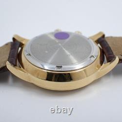 Burberry World Time Gmt Quartz Men'S Watch Silver Dial Genuine Leather Belt Buq6