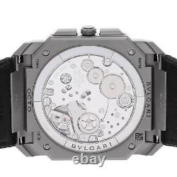 Bvlgari Octo Finissimo Chronograph GMT Auto Titanium Mens Strap Watch 103371