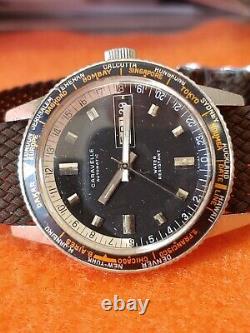 CARAVELLE by Bulova WORLD TIME GMT PILOT DIVER AUTO