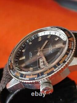 CARAVELLE by Bulova WORLD TIME GMT PILOT DIVER AUTO