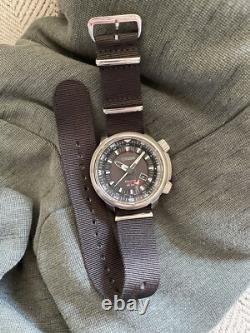 CITIZEN Dual Crown GMT Compressor Style B877-R005600 Black Dial Watch