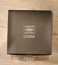 CITIZEN GMT World Time PROMASTER PORTER Watch Black Orange Urethane Band