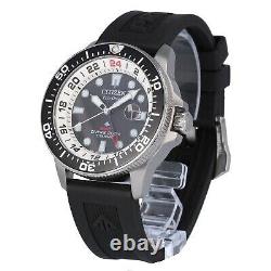 CITIZEN PROMASTER MARINE BJ7110-11E Eco-Drive GMT Super Titanium Men Diver Watch