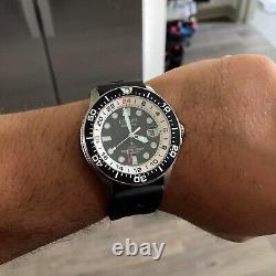 CITIZEN PROMASTER MARINE BJ7110-11E Eco-Drive GMT Super Titanium Men Diver Watch