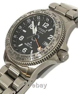 CITIZEN x PORTER GMT WORLD TIME Eco Drive Silver Promaster Mens Analog Watch