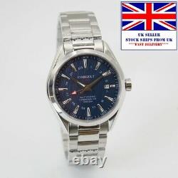 CORGEUT 3021E 41mm GMT Watch, Blue Dial, S/Steel case, 22 Jewel Auto Sapphire