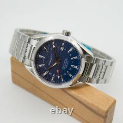 CORGEUT 3021E 41mm GMT Watch, Blue Dial, S/Steel case, 22 Jewel Auto Sapphire