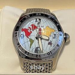 CORUM Bubble XL GMT Watch World Map Automatic. Ref# 383-150-20 Swiss Made 45mm