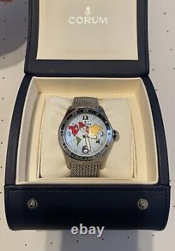 CORUM Bubble XL GMT Watch World Map Automatic. Ref# 383-150-20 Swiss Made 45mm