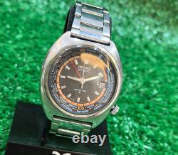 Ca 1969 Vintage Seiko 6117-6400 World Time Gmt Automatic Watch Ultra Rare 41mm