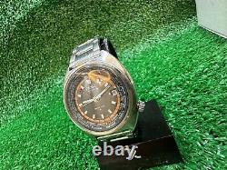 Ca 1969 Vintage Seiko 6117-6400 World Time Gmt Automatic Watch Ultra Rare 41mm