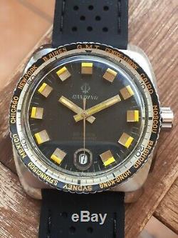 Candino Gmt Diver World Time Bezel Automatic S/s 1960s Men´s Watch