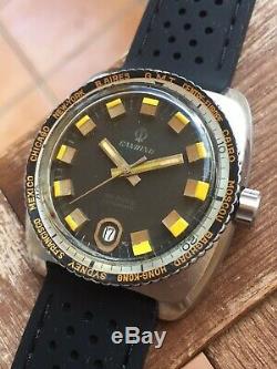 Candino Gmt Diver World Time Bezel Automatic S/s 1960s Men´s Watch
