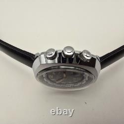 Capion Gmt Mens Watch Stainless Steel 17j Manual Winding World Time & Date