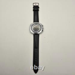 Capion Gmt Mens Watch Stainless Steel 17j Manual Winding World Time & Date