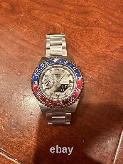 Casio 2100 GMT 2 Pepsi bezel Rolex Oak! 316 l Grade Stainless Steel. Stunning