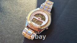 Casio Aw-211u World Time Gmt Analog Digital Two Tone Jdm Vintage Aq Ad Aw-21