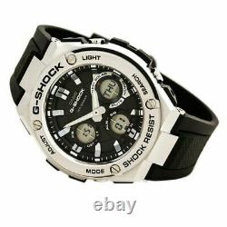 Casio GSTS110-1A Men's G-Shock World Time Ana-Digi Black Resin Strap Dive Watch