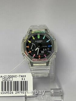 Casio G-shock Watch Ga-2100ske Casioak Rainbow Edition Ga2100 Free Shipping