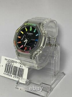 Casio G-shock Watch Ga-2100ske Casioak Rainbow Edition Ga2100 Free Shipping