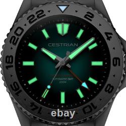 Cestrian Ocean Series Men's Watch CO-BKS001 Black Dial Steel Bracelet GMT 200M