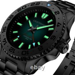 Cestrian Ocean Series Men's Watch CO-BKS001 Black Dial Steel Bracelet GMT 200M