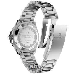 Cestrian Ocean Series Men's Watch CO-BKS001 Black Dial Steel Bracelet GMT 200M