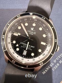 Charlie Paris Concordia GMT Automatic Watch Men's Black