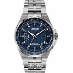 Citizen $495 Mens Eco-drive Atomic World Time Perpetual A-t Watch Cb0160-51l