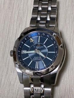 Citizen Attesa GMT Watch World Time Quartz H116 T012612 Mens wrist 16cm
