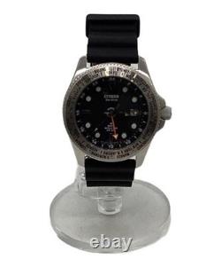 Citizen B877-0087T01 GMT World Time Black Leather Men's Watch