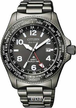 Citizen BJ7107-83E PROMASTER LAND Eco-Drive GMT World Time Men`s Wristwatch