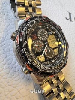 Citizen C300 E80044 World Time Chronograph UTC GMT Timer Stopwatch Alarm 42mm uk