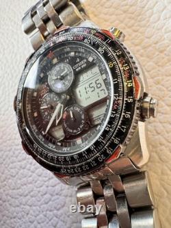 Citizen C300 E80044 World Time Chronograph UTC GMT Timer Stopwatch Alarm 42mm uk