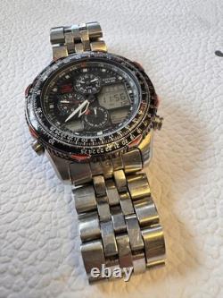 Citizen C300 E80044 World Time Chronograph UTC GMT Timer Stopwatch Alarm 42mm uk