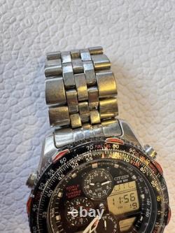 Citizen C300 E80044 World Time Chronograph UTC GMT Timer Stopwatch Alarm 42mm uk