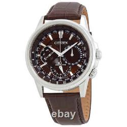 Citizen Calendrier World Time Eco-Drive Brown Dial Men's Watch BU2020-29X