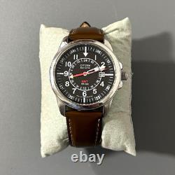 Citizen Eco-Drive GMT 38mm Black Dial 100m Men's Watch