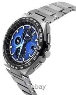 Citizen Eco-Drive GMT Chronograph Titanium Blue Dial 100M Men's Watch AT8238-84L Citizen Eco-Drive GMT Chronograph Titanium Blue Dial 100M Men's Watch AT8238-84L