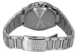 Citizen Eco-Drive GMT Chronograph Titanium Blue Dial 100M Men's Watch AT8238-84L