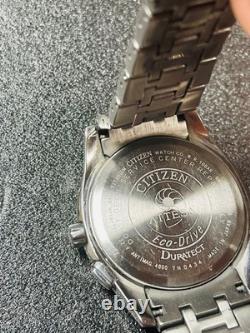 Citizen Eco Drive GMT World Time Wristwatch Stainless 42mm Solar Japan Made