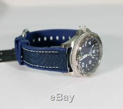 Citizen Eco Drive Promaster World Time GMT Blue Rubber Strap Men's Watch BJ7100
