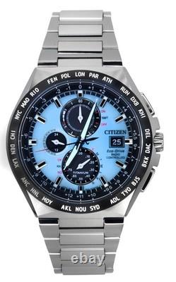 Citizen Eco-Drive Radio Controlled GMT Super Titanium AT8238-84M Mens Watch