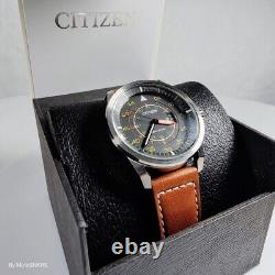 Citizen Eco Drive Weekender Watch Men's Grey Brown Orange Stainless AW1361-10H