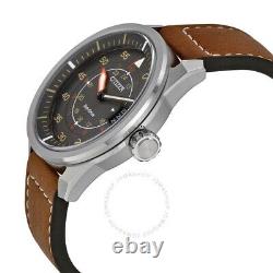 Citizen Eco Drive Weekender Watch Men's Grey Brown Orange Stainless AW1361-10H