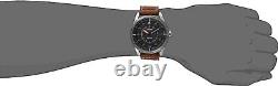 Citizen Eco Drive Weekender Watch Men's Grey Brown Orange Stainless AW1361-10H