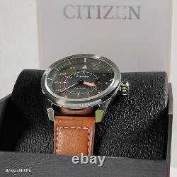 Citizen Eco Drive Weekender Watch Men's Grey Brown Orange Stainless AW1361-10H